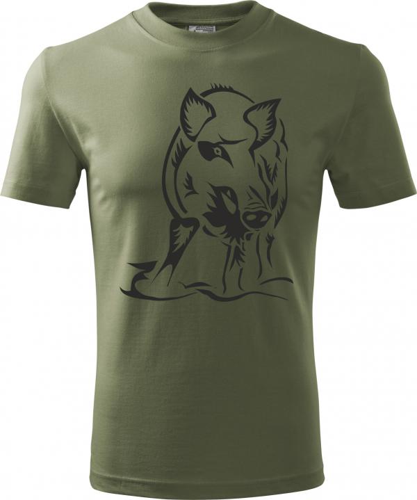  - T-Shirt mit Jagdmotiv Keiler